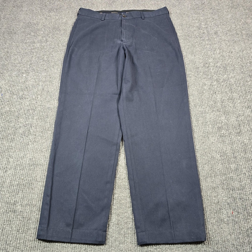 Brooks Brothers Chino Pants Mens‎ 35x32 Navy Advantage Chino Hudson Flat Front